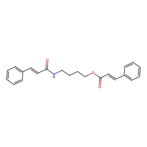 2D Structure of 4-[[(E)-3-phenylprop-2-enoyl]amino]butyl (E)-3-phenylprop-2-enoate