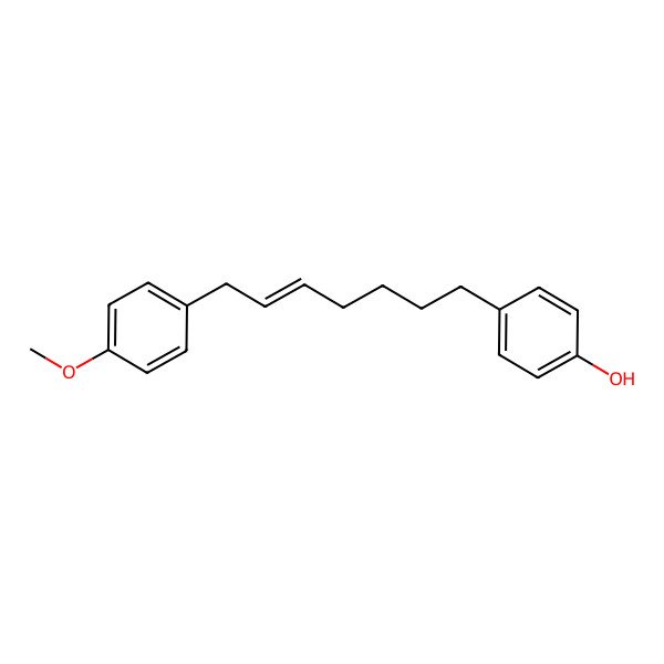 2D Structure of 4-[(E)-7-(4-methoxyphenyl)hept-5-enyl]phenol