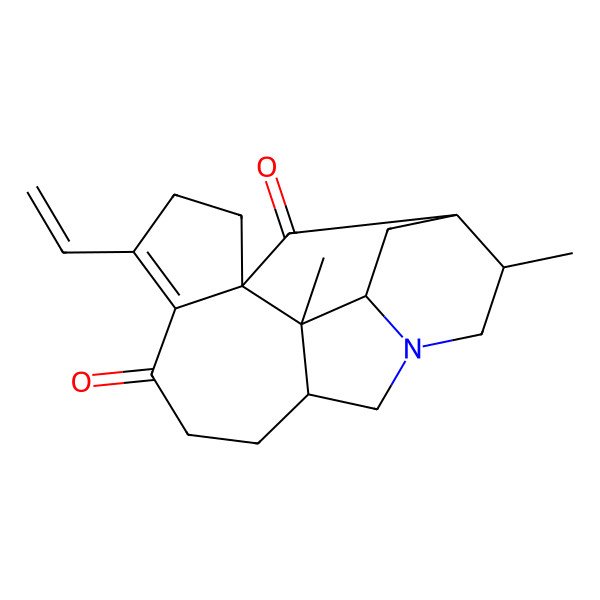 2D Structure of 4-Ethenyl-13,17-dimethyl-11-azapentacyclo[12.3.1.01,5.09,17.011,16]octadec-4-ene-6,18-dione