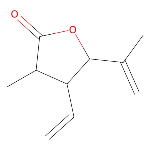 2D Structure of 4-Ethenyl-3-methyl-5-prop-1-en-2-yloxolan-2-one