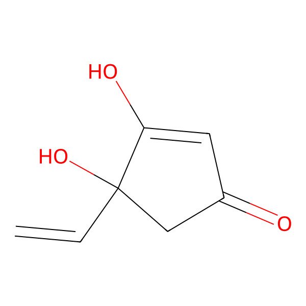 2D Structure of 4-Ethenyl-3,4-dihydroxycyclopent-2-en-1-one