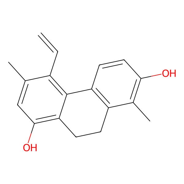 2D Structure of 4-Ethenyl-3,8-dimethyl-9,10-dihydrophenanthrene-1,7-diol 2D Structure of 4-Ethenyl-3,8-dimethyl-9,10-dihydrophenanthrene-1,7-diol