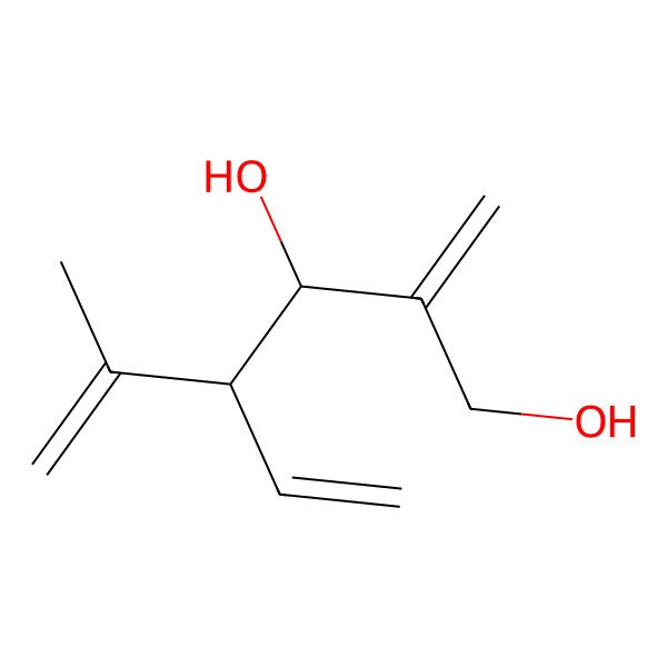 2D Structure of 4-Ethenyl-5-methyl-2-methylidenehex-5-ene-1,3-diol
