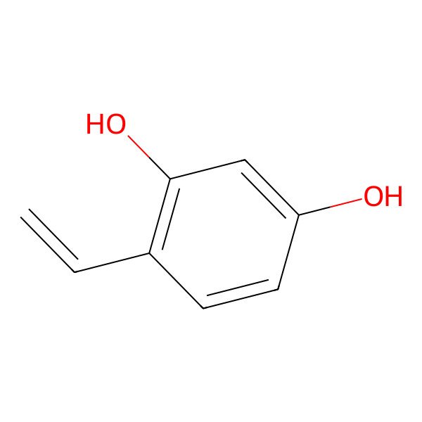 2D Structure of 4-Ethenylbenzene-1,3-diol