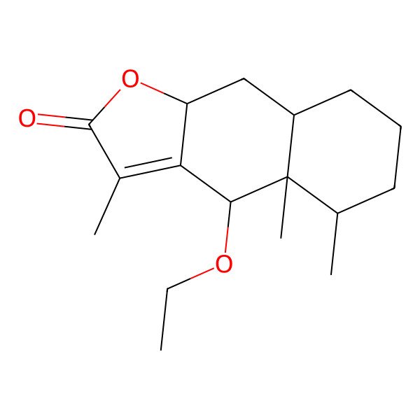 2D Structure of 4-Ethoxy-3,4a,5-trimethyl-4,5,6,7,8,8a,9,9a-octahydrobenzo[f][1]benzofuran-2-one
