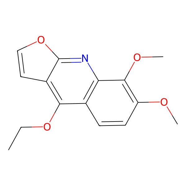 2D Structure of 4-Ethoxy-7,8-dimethoxyfuro[2,3-b]quinoline
