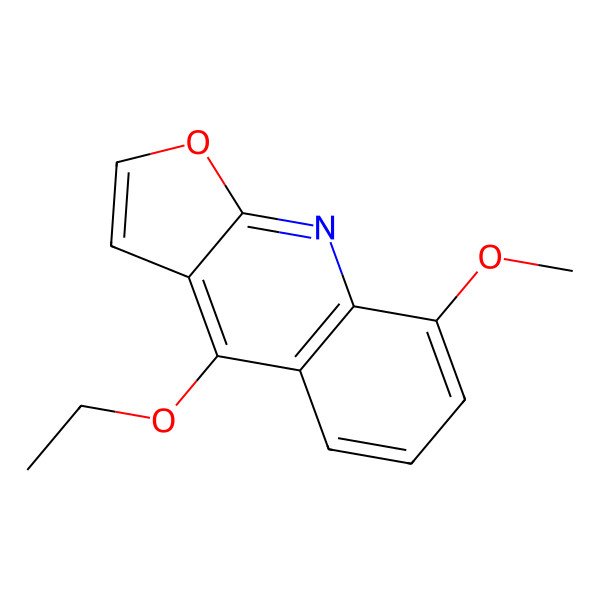 2D Structure of 4-Ethoxy-8-methoxyfuro[2,3-B]quinoline