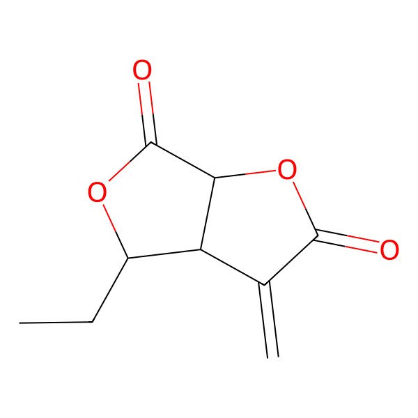 2D Structure of 4-Ethyl-3-methylenedihydrofuro[3,4-b]furan-2,6(3H,4H)-dione