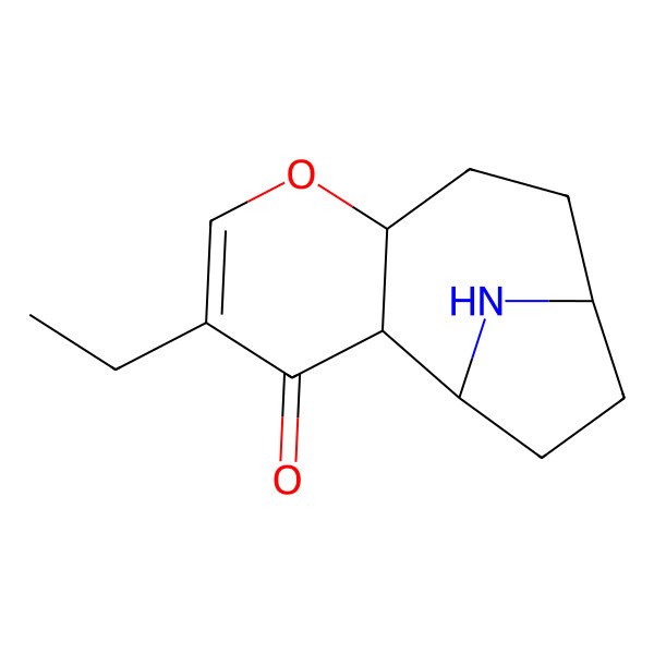 2D Structure of 4-Ethyl-6-oxa-13-azatricyclo[8.2.1.02,7]tridec-4-en-3-one