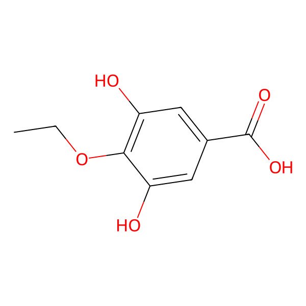 2D Structure of 4-Ethylgallic acid