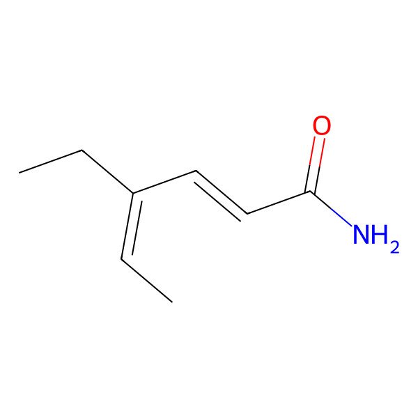 2D Structure of 4-Ethylhexa-2,4-dienamide