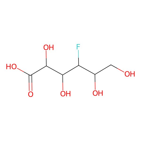 2D Structure of 4-Fluoro-2,3,5,6-tetrahydroxyhexanoic acid