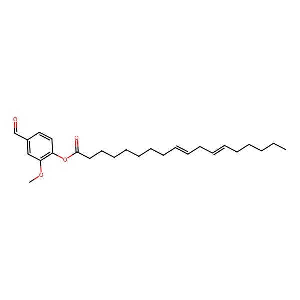 2D Structure of (4-Formyl-2-methoxyphenyl) octadeca-9,12-dienoate