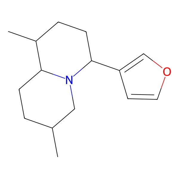 2D Structure of 4-(Furan-3-yl)-1,7-dimethyloctahydro-2h-quinolizine 2D Structure of 4-(Furan-3-yl)-1,7-dimethyloctahydro-2h-quinolizine