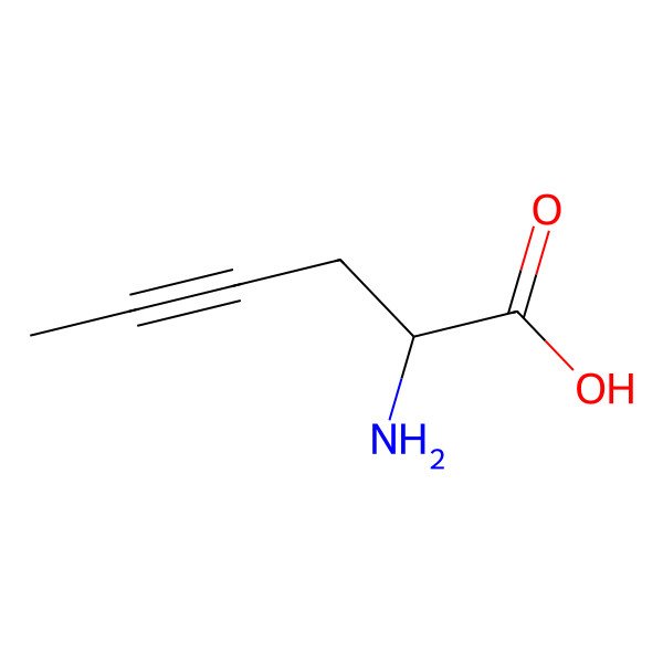2D Structure of 4-Hexynoic acid, 2-amino-
