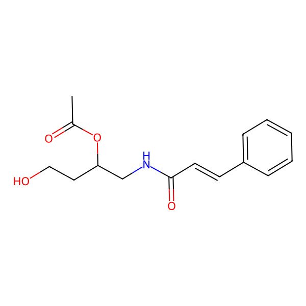2D Structure of [4-Hydroxy-1-(3-phenylprop-2-enoylamino)butan-2-yl] acetate