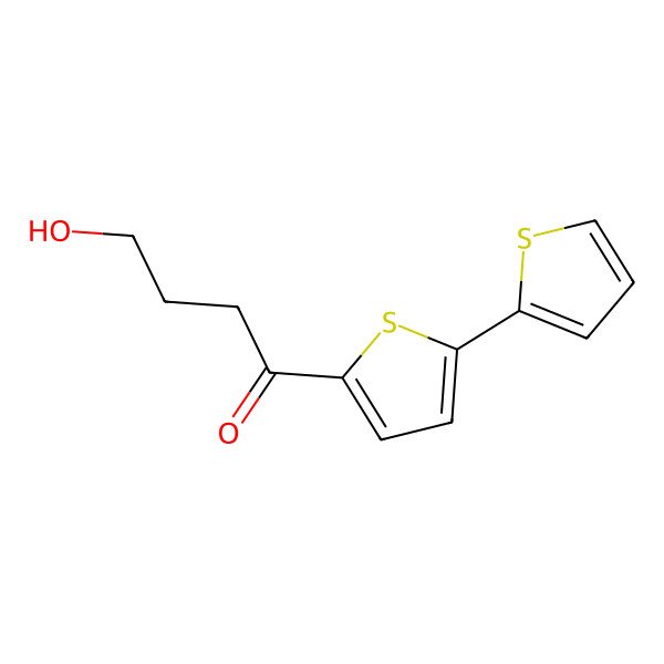 2D Structure of 4-Hydroxy-1-(5-thiophen-2-ylthiophen-2-yl)butan-1-one