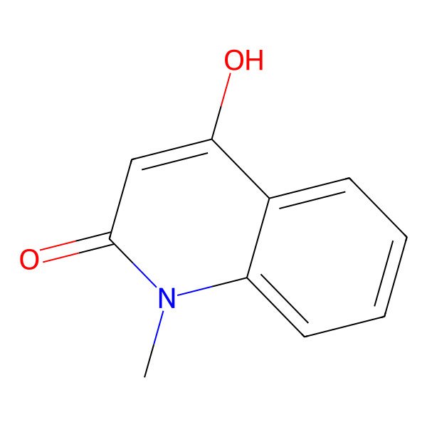 2D Structure of 4-Hydroxy-1-methyl-2-quinolone