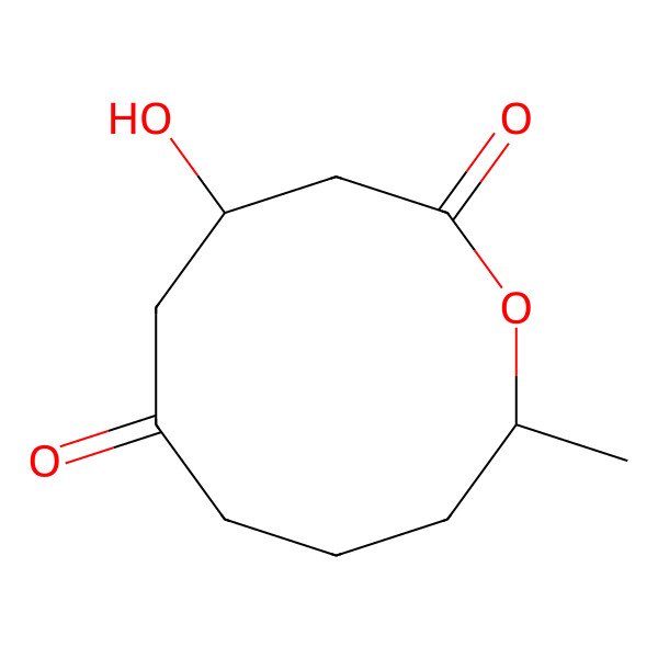 2D Structure of 4-Hydroxy-10-methyloxecane-2,6-dione