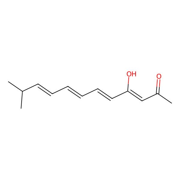 2D Structure of 4-Hydroxy-11-methyldodeca-3,5,7,9-tetraen-2-one