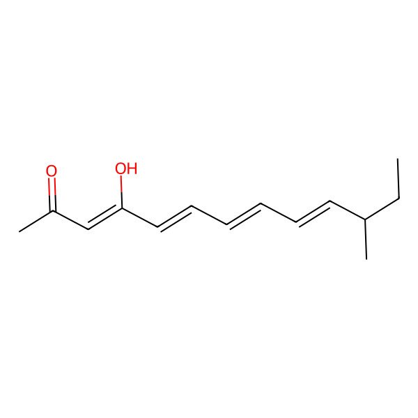 2D Structure of 4-Hydroxy-11-methyltrideca-3,5,7,9-tetraen-2-one