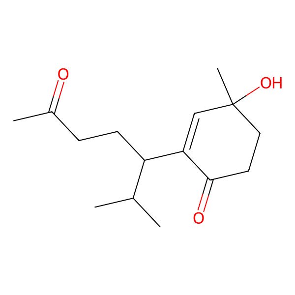 2D Structure of 4-Hydroxy-1,10-secocadin-5-ene-1,10-dione