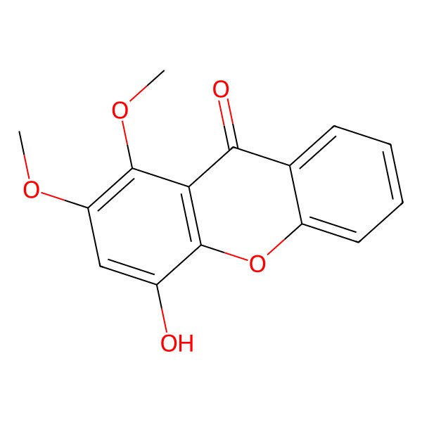 2D Structure of 4-Hydroxy-1,2-dimethoxyxanthone