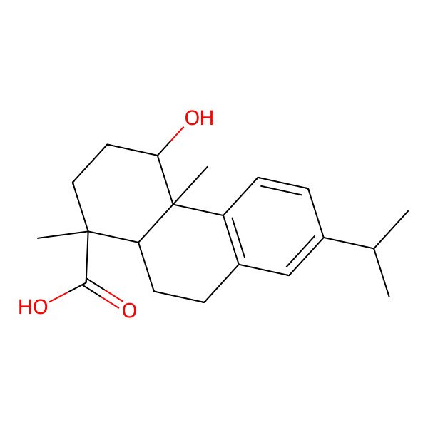 2D Structure of 4-Hydroxy-1,4a-dimethyl-7-propan-2-yl-2,3,4,9,10,10a-hexahydrophenanthrene-1-carboxylic acid