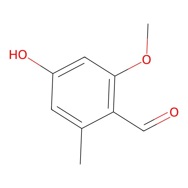 2D Structure of 4-Hydroxy-2-methoxy-6-methylbenzaldehyde