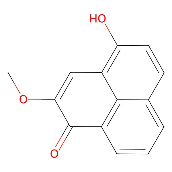 2D Structure of 4-Hydroxy-2-methoxyphenalen-1-one