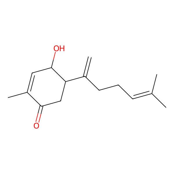 2D Structure of 4-Hydroxy-2-methyl-5-(6-methylhepta-1,5-dien-2-yl)cyclohex-2-en-1-one