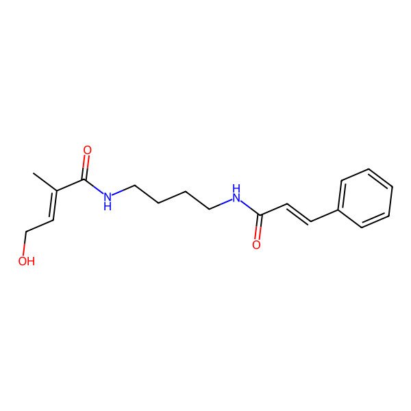 2D Structure of 4-hydroxy-2-methyl-N-[4-(3-phenylprop-2-enoylamino)butyl]but-2-enamide