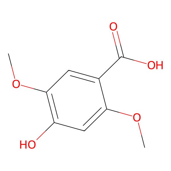 2D Structure of 4-Hydroxy-2,5-dimethoxybenzoic acid
