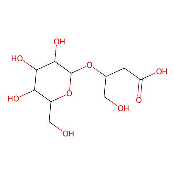 2D Structure of 4-Hydroxy-3-[3,4,5-trihydroxy-6-(hydroxymethyl)oxan-2-yl]oxybutanoic acid