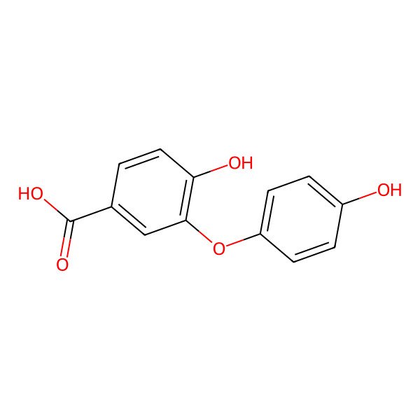 2D Structure of 4-Hydroxy-3-(4-hydroxyphenoxy)benzoic acid