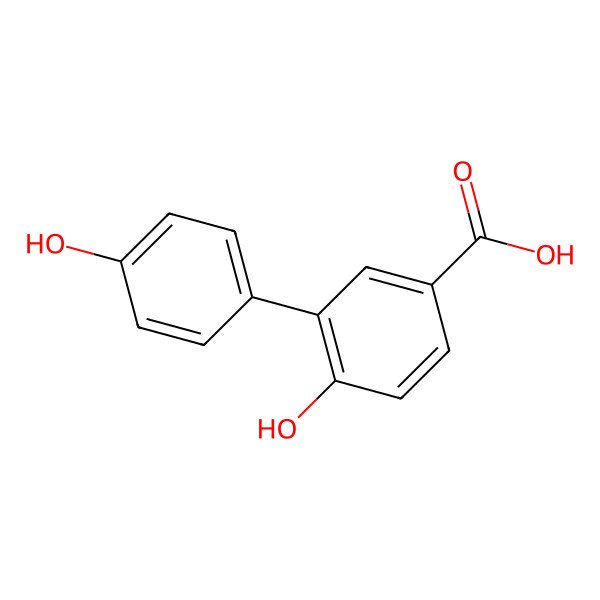 2D Structure of 4-Hydroxy-3-(4-hydroxyphenyl)benzoic acid