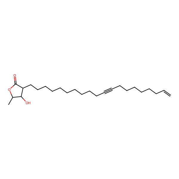 2D Structure of 4-Hydroxy-3-icos-19-en-11-ynyl-5-methyloxolan-2-one