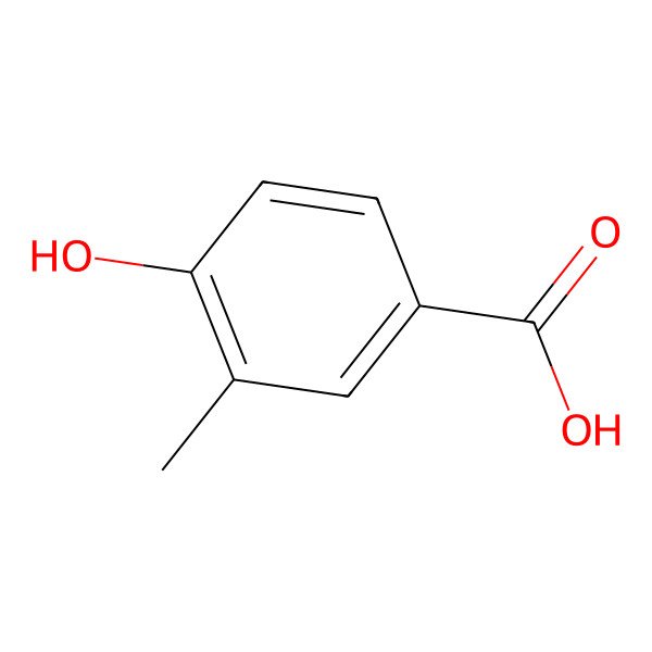 2D Structure of 4-Hydroxy-3-methylbenzoic acid