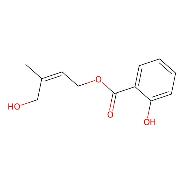 2D Structure of (4-Hydroxy-3-methylbut-2-enyl) 2-hydroxybenzoate 2D Structure of (4-Hydroxy-3-methylbut-2-enyl) 2-hydroxybenzoate