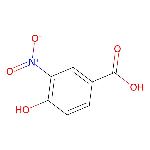 2D Structure of 4-Hydroxy-3-nitrobenzoic acid