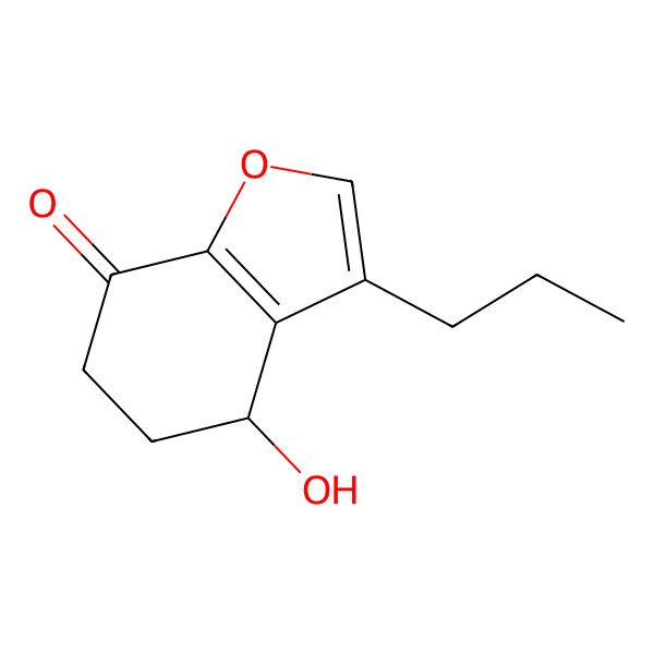 2D Structure of 4-hydroxy-3-propyl-5,6-dihydro-4H-1-benzofuran-7-one