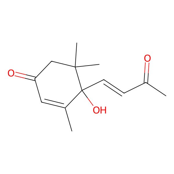 2D Structure of 4-Hydroxy-3,5,5-trimethyl-4-(3-oxo-1-butenyl)-2-cyclohexen-1-one