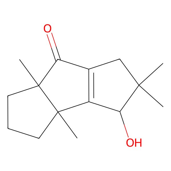 2D Structure of 4-hydroxy-3a,5,5,7a-tetramethyl-2,3,4,6-tetrahydro-1H-cyclopenta[a]pentalen-7-one