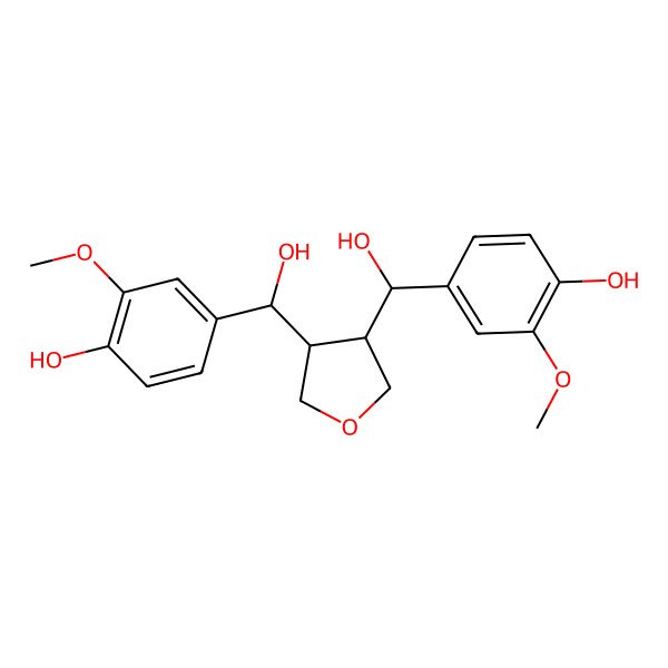 2D Structure of 4-[hydroxy-[(3R,4R)-4-[hydroxy-(4-hydroxy-3-methoxyphenyl)methyl]oxolan-3-yl]methyl]-2-methoxyphenol