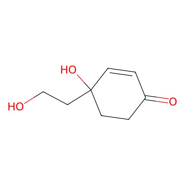 2D Structure of 4-Hydroxy-4-(2-hydroxyethyl)cyclohex-2-en-1-one