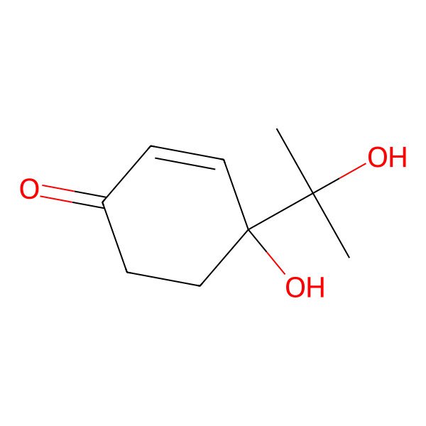 2D Structure of 4-Hydroxy-4-(2-hydroxypropan-2-yl)cyclohex-2-en-1-one