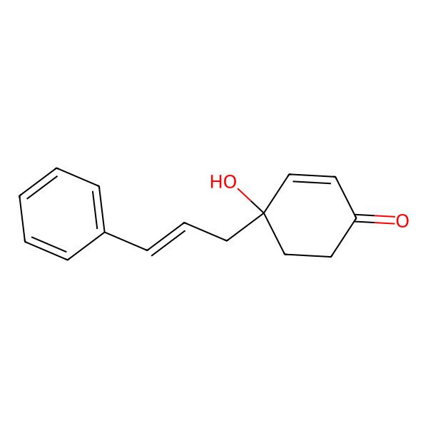 2D Structure of 4-Hydroxy-4-(3-phenylprop-2-enyl)cyclohex-2-en-1-one