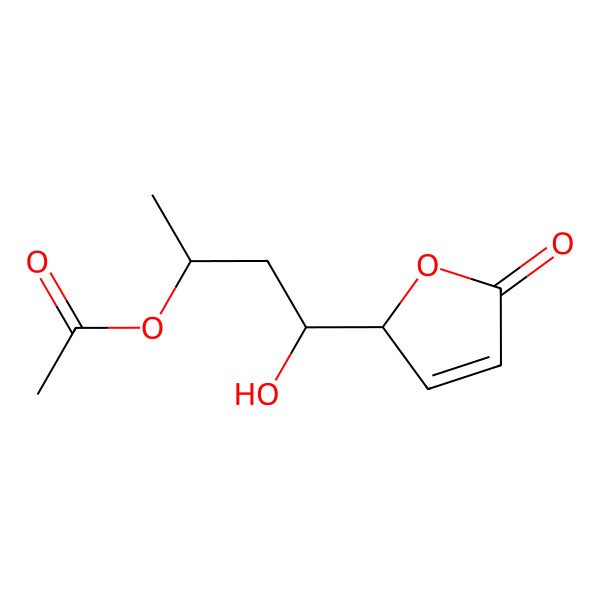2D Structure of [4-hydroxy-4-(5-oxo-2H-furan-2-yl)butan-2-yl] acetate