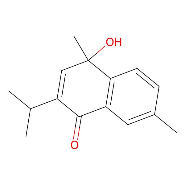 2D Structure of 4-Hydroxy-4,7-dimethyl-2-(propan-2-yl)naphthalen-1(4h)-one