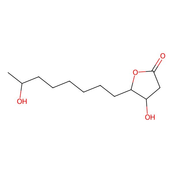 2D Structure of 4-Hydroxy-5-(7-hydroxyoctyl)oxolan-2-one